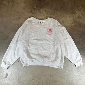 Vintage 90s Lee grey crewneck sweatshirt soccer coach with red print Size XL